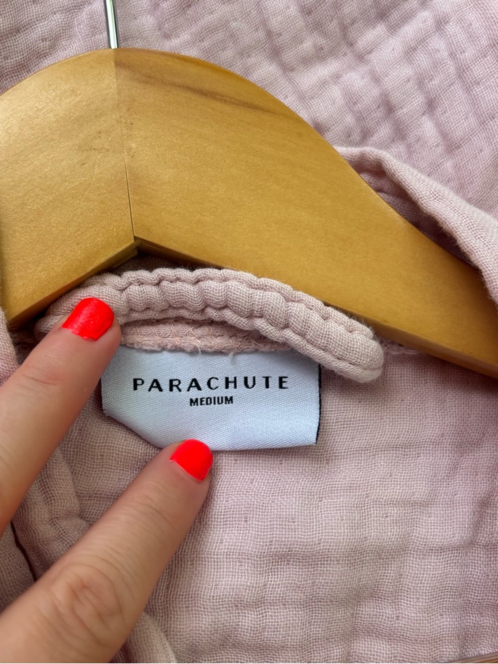 Parachute Cloud Cotton Robe pink size medium - Picture 6 of 7